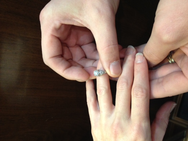 Diamond Engagement Rng Proposal during Thanksgiving