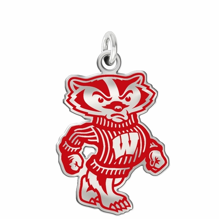 wisconsin badgers logo charm 30